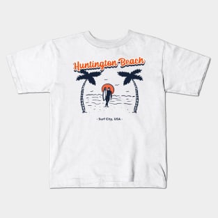 Huntington Beach Surf City USA Surfing Kids T-Shirt